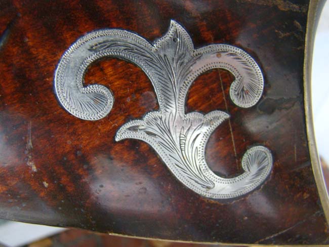 A fine silver inlaid curly maple Pennsylvania percussion long rifle by Joseph Douglass of Huntington county circa 1850-1860. — image 9